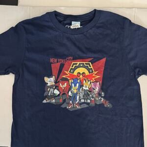 SONIC Graphic Tee NEW "New Yoke City" SS Cotton Navy Size Youth Small